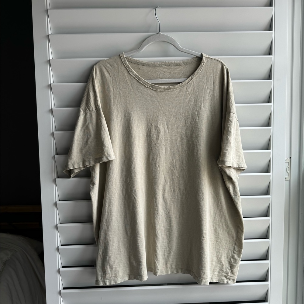 AERIE distressed oversized boyfriend tee